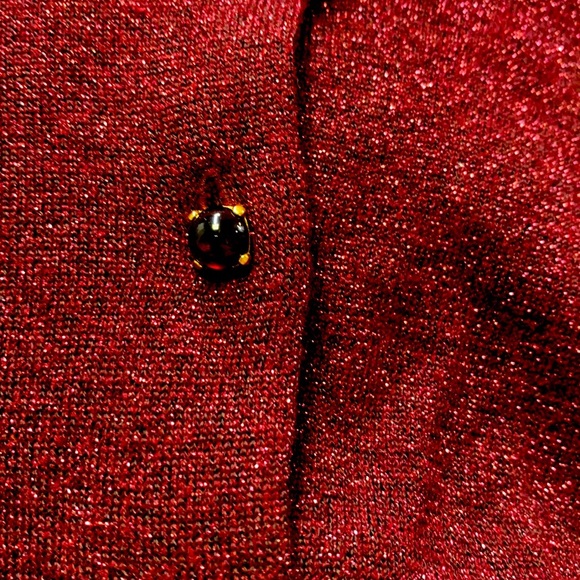 Talbots Sparkling Cranberry Cardigan Sweater - Picture 7 of 8